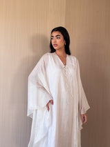 V Neck Free Size Kaftan - Tie Rope