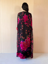 Round v Neck Free Size Kaftan - New Red Bead Lace