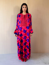 Round v Neck Bish Cut Kaftan With Tie Rope