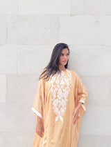 Round Neck Kaftan With Small Buttons