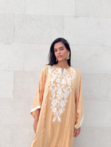 Round Neck Kaftan With Small Buttons