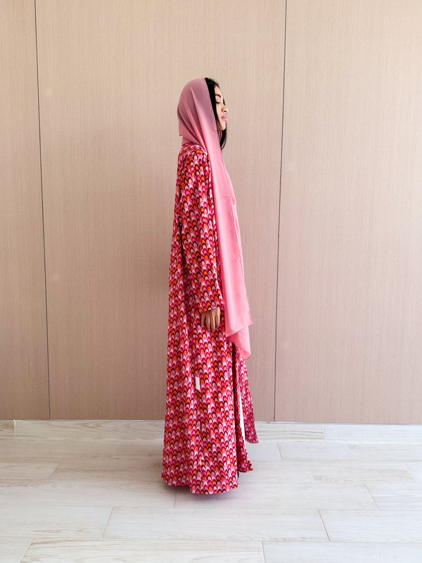 Zainah Cut Abaya in printed Chiffon