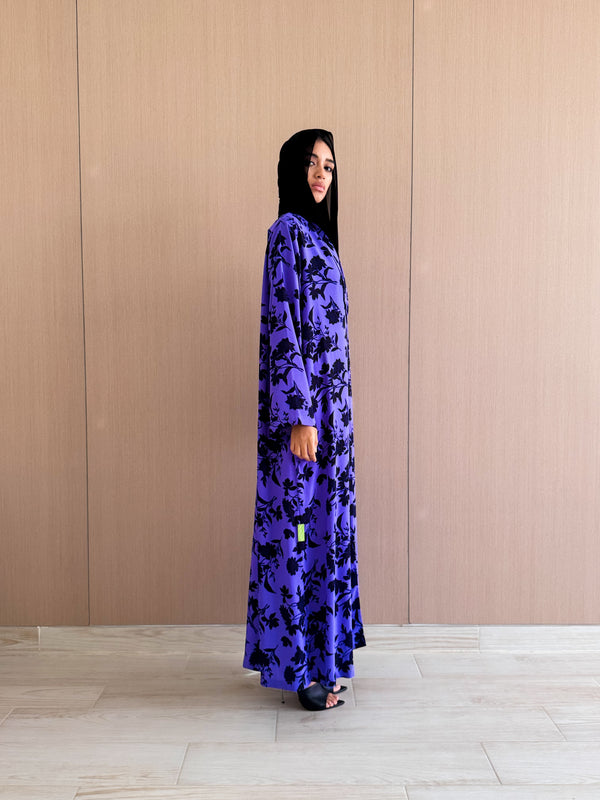 New Zainah cut abaya in Mixed Printed Chiffon