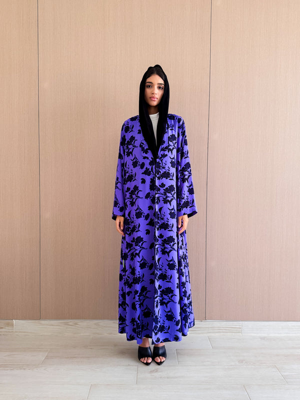 New Zainah cut abaya in Mixed Printed Chiffon