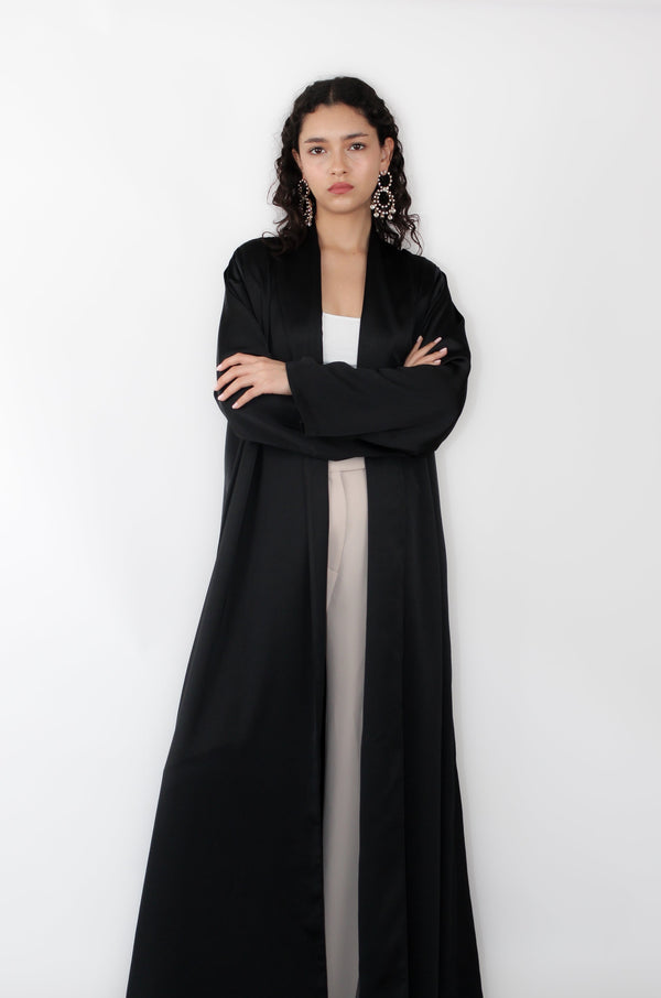 Black Zainah Cut Abaya