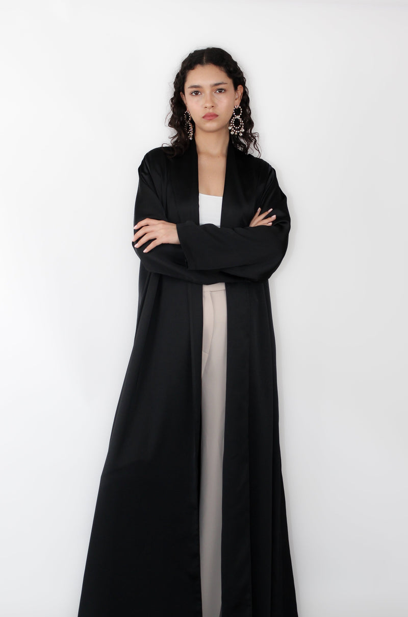 Black Zainah Cut Abaya