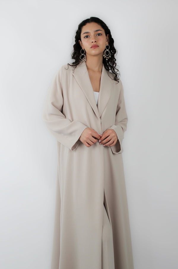 Peak Lapel Jacket Abaya