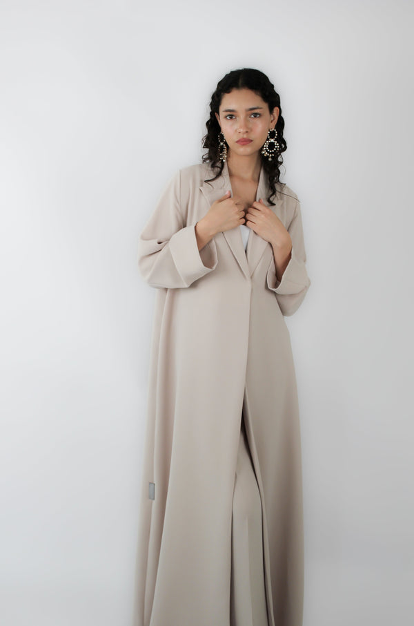 Peak Lapel Jacket Abaya