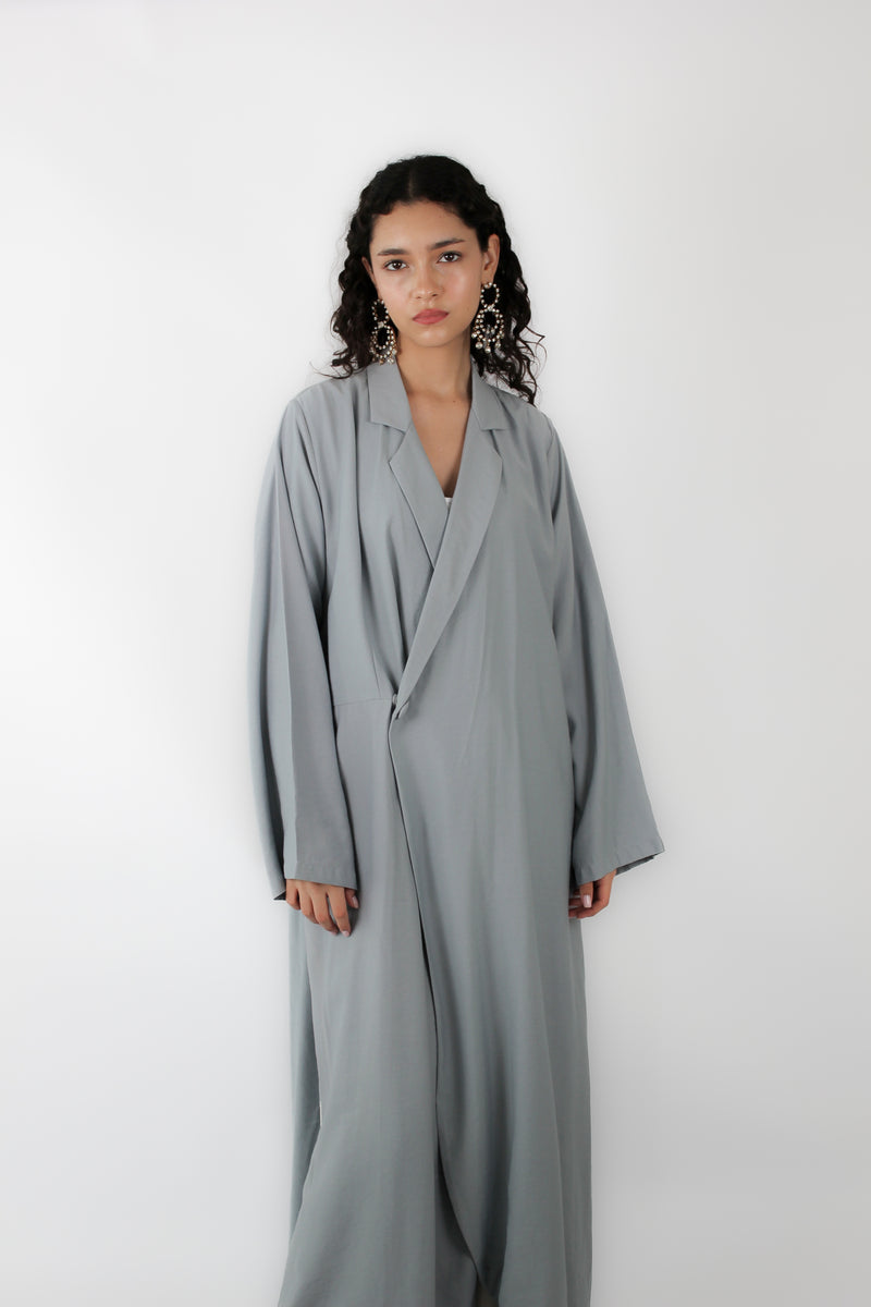 Peak Lapel Jacket Abaya