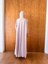Zainah Abaya With Window Cuff in Cream Beige