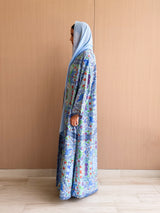 V Neck Straight Cut Abaya - Digital Printed