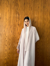 Zainah Abaya With Window Cuff in Cream Beige