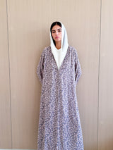 Zainah cut abaya in Mixed Printed Chiffon