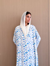 Zainah cut abaya in Mixed Printed Chiffon