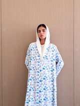 Zainah cut abaya in Mixed Printed Chiffon