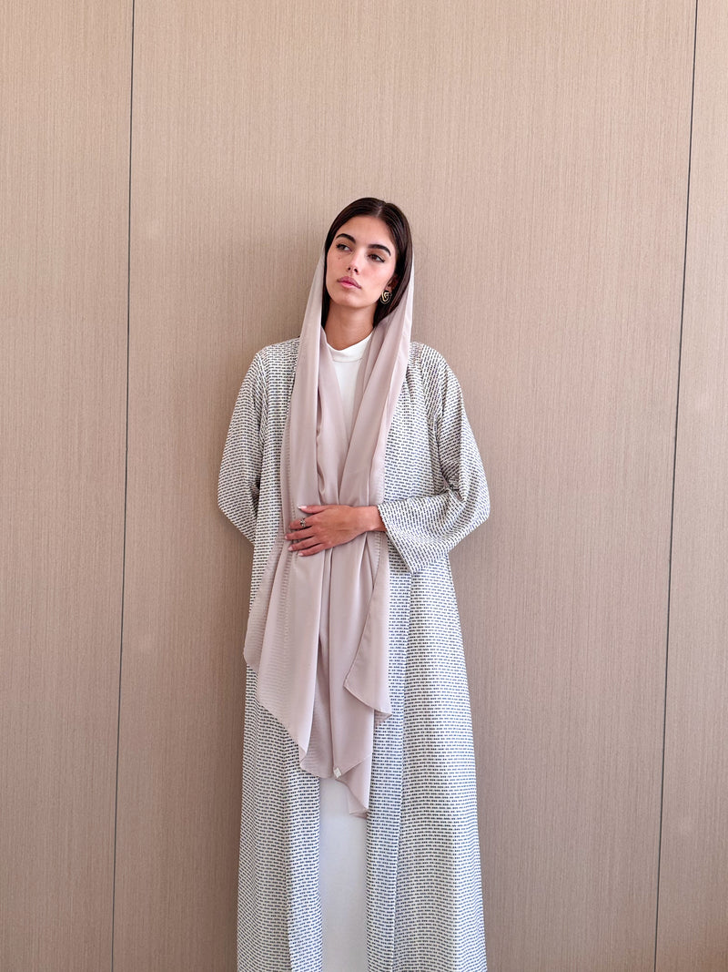 Zainah Cut Abaya in printed Chiffon