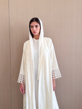 V Neck Abaya Embroidery on Sleeves