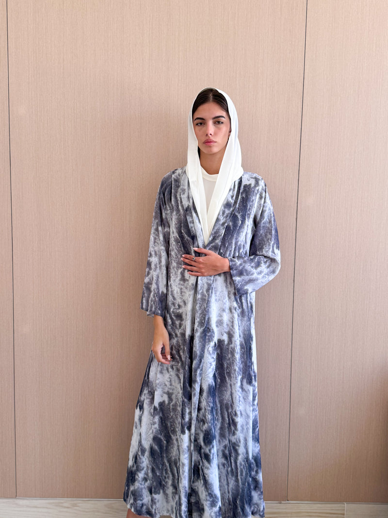Zainah Cut Abaya in printed Chiffon