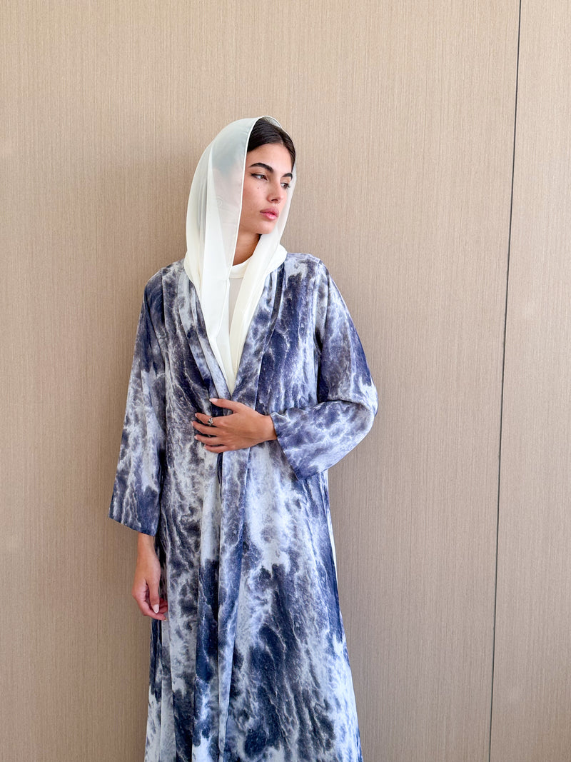 Zainah Cut Abaya in printed Chiffon