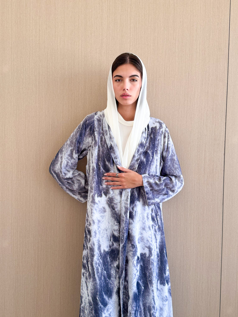 Zainah Cut Abaya in printed Chiffon