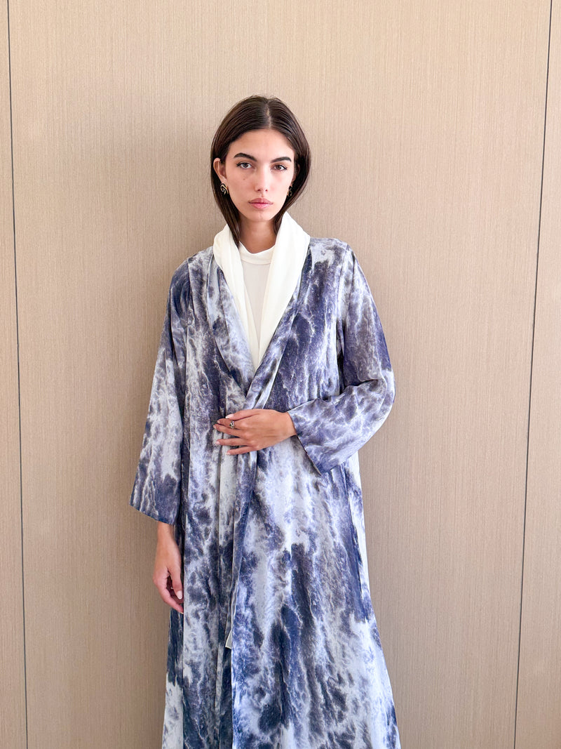 Zainah Cut Abaya in printed Chiffon
