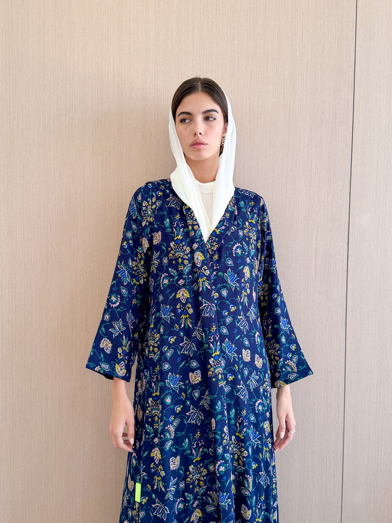 Zainah Cut Abaya in printed Chiffon