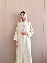 Round Neck Abaya With Border on side/Sleeves