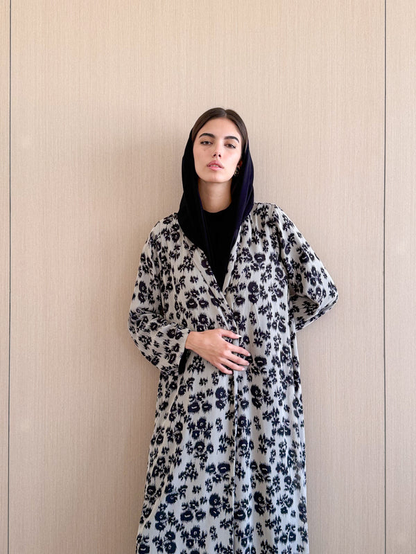 Zainah Cut Abaya in printed Chiffon