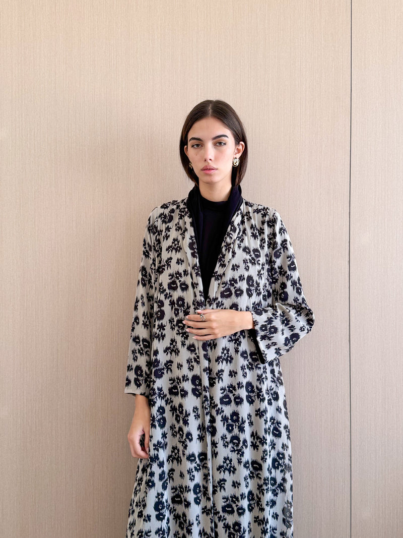 Zainah Cut Abaya in printed Chiffon