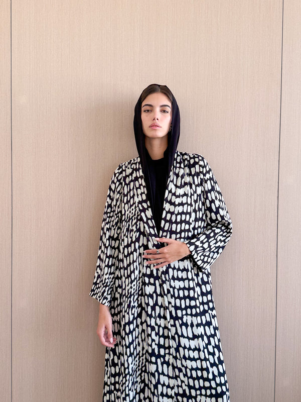 Zainah Cut Abaya in printed Chiffon