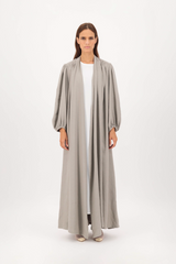 A-Line Pleated Abaya in Green