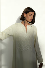 Off-white zig zag beads Kaftan