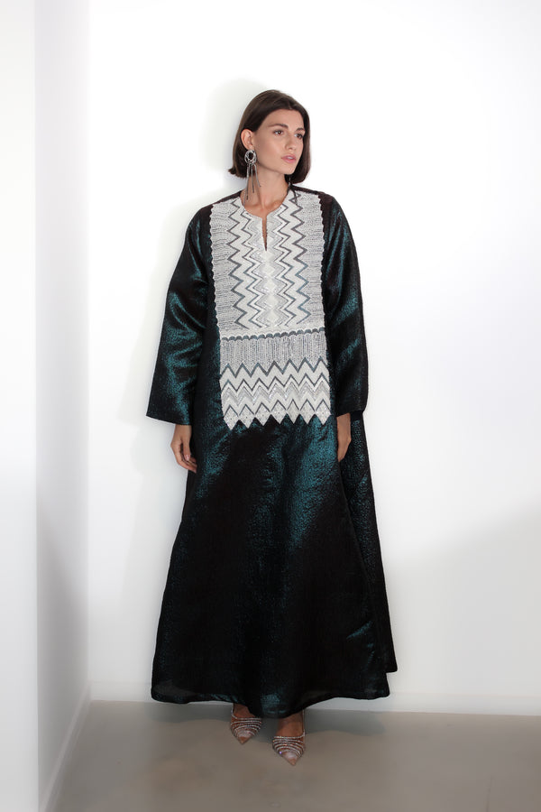 Dark Green in glitter organza