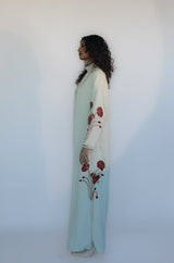 Zainah cut Dahlia embroidery Abaya