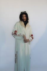 Zainah cut Dahlia embroidery Abaya