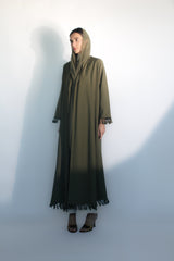 Mud Green Shawl collar Abaya