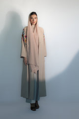 Beige Sunflower Garden Abaya