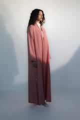 Pink tree printed Abaya