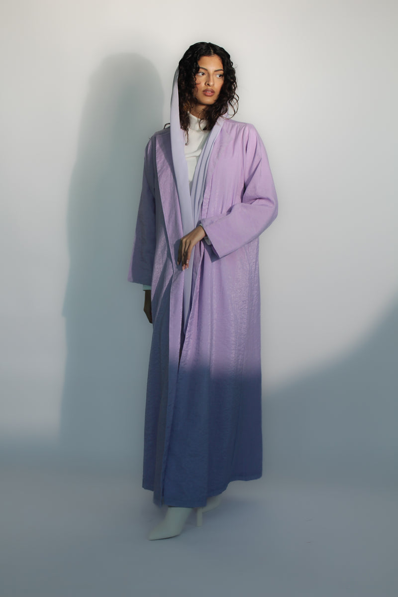 Round neck Abaya in Lavender