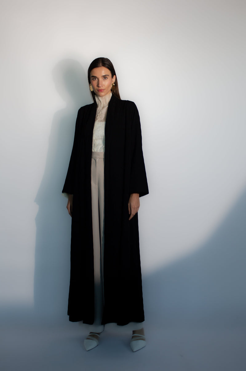 Black A-Line shawl Abaya