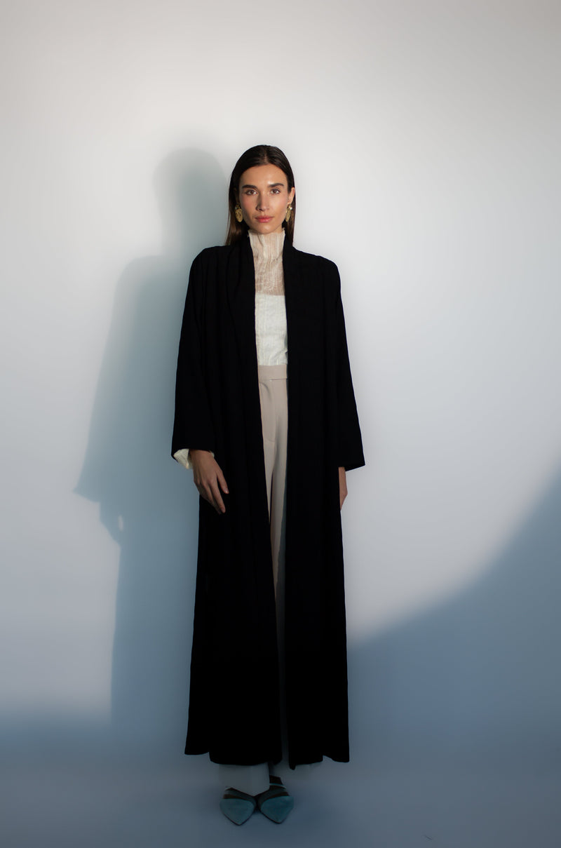 Black A-Line shawl Abaya