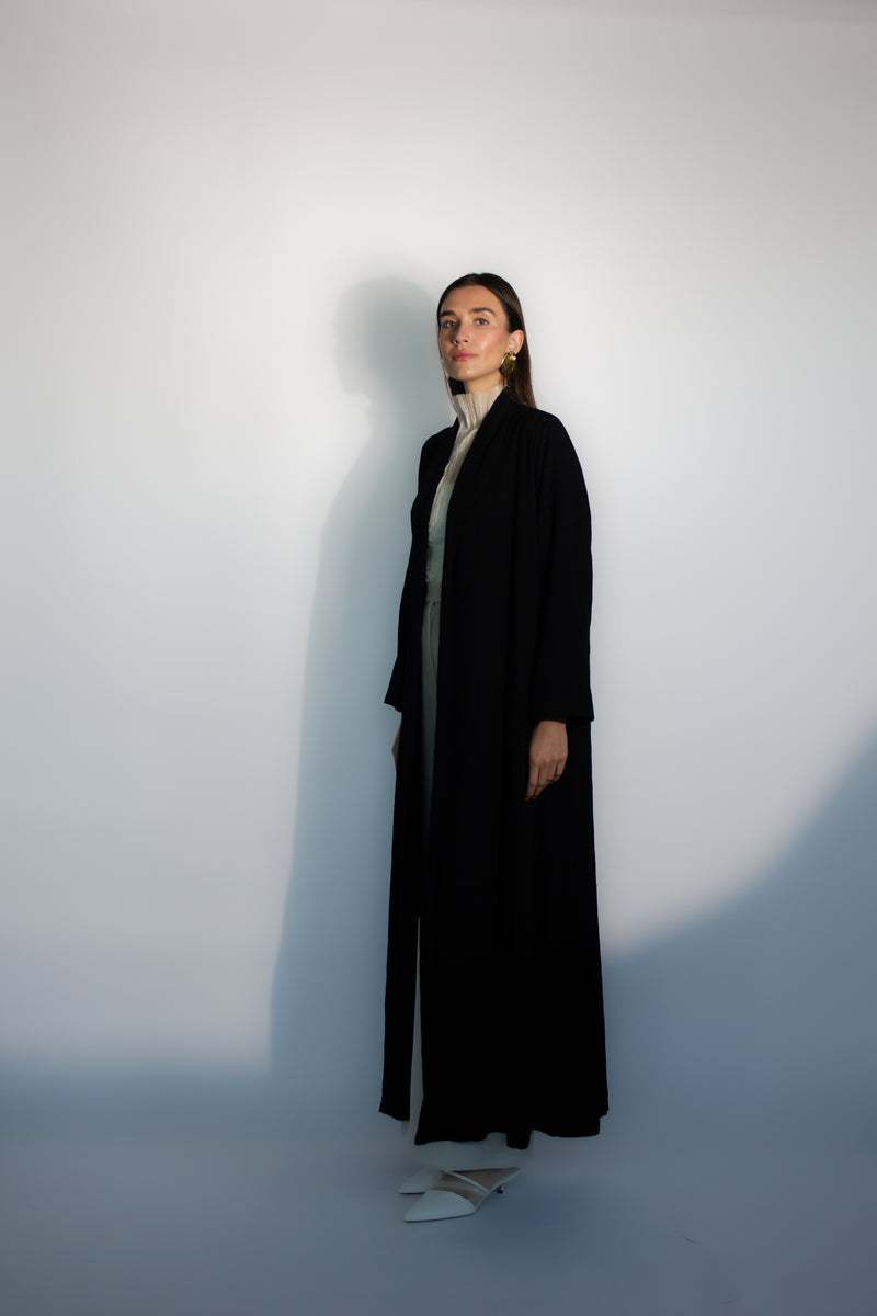 Black A-Line shawl Abaya