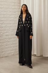 Jasmine Embroidery Abaya in Black